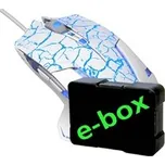 E-blue Myš Mazer Pro, 2500DPI, optická, 6tl., drátová USB, bílo-modrá, herní, e-box