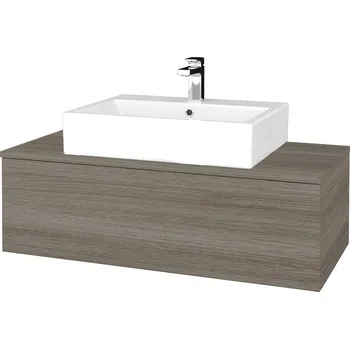 Koupelnový nábytek Dřevojas koupelnová skříňka MODULE SZZ1 100 (umyvadlo Kube) Barevné provedení: D21 Tobacco