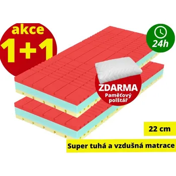 Matrace Matrace za hubičku.cz Herkules Clima 80 x 200 extra tvrdá, vysoká matrace pro vysokou nosnost