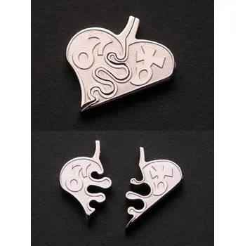 Přívěsek Rozpůlitelné srdce - ocelový přívěsek