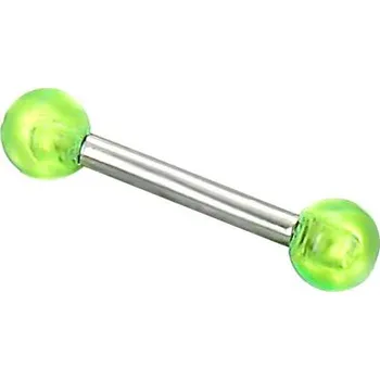 Piercing Malý piercing se zelenými kuličkami