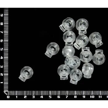 Brzdička na šňůrku, 14x18mm, transparentní, 1ks ,(W50041-030)