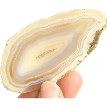 Přírodní kámen Achátový plátek šedý s dutinkou (Brazílie) 24g