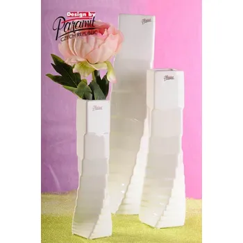 Váza Paramit Step váza bílá 25 cm
