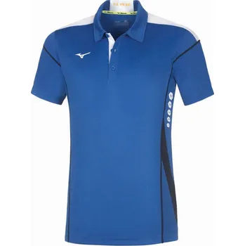 Pánské tričko Pánské sportovní tričko Mizuno Hex Rect Polo/Royal/White Velikost: XS
