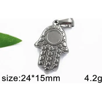 Přívěsek Ruka fatimy - 24x15mm - ocelový přívěsek