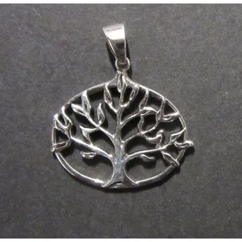 Přívěsek Strom / strom života - v ležatém oválu - přívěsek ze stříbra