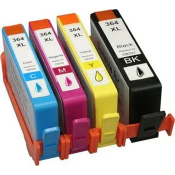 HP 364 - multipack kompatibilních kazet, 4x HP 364 multipack kompatibilních kazet HP 364 obsahuje: HP 364BK, HP 364Y, HP 364M, HP 364C