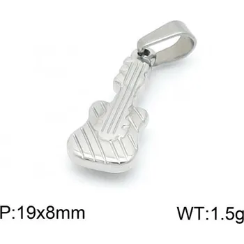 Přívěsek Kytara - ocelový přívěsek - 19x8mm