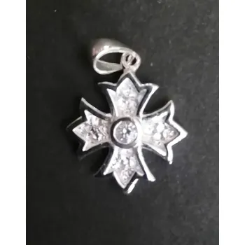 Přívěsek Křížek rovnoramenný - stříbrný přívěsek