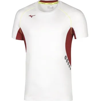 Pánské tričko Pánské sportovní tričko Mizuno Premium JPN Tee/White/Red Velikost: L