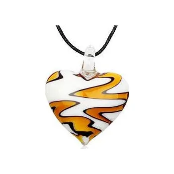 Náhrdelník Náhrdelník bílo-žluté srdce