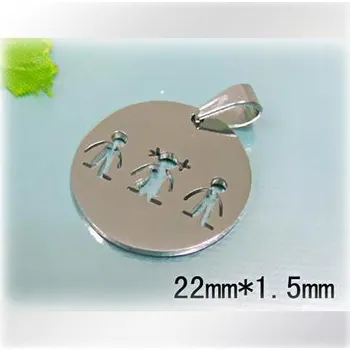 Přívěsek Kruh s človíčky - ocelový přívěsek