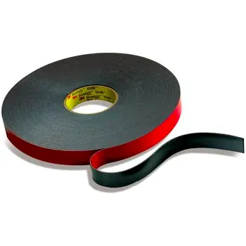 Výstražná páska 3M 5958FR VHB ohnivzdorná oboustranně silně lepicí akrylová páska 3M, tloušťka 1,0 mm, černá šířka: 1194mm, návin: 33m