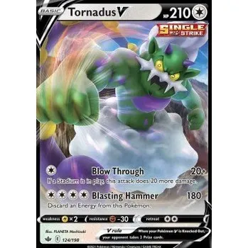 Karetní hra Pokémon CRE 124/198 Tornadus V - Chilling Reign