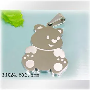 Přívěsek Medvídek - ocelový přívěsek (varianta 3)