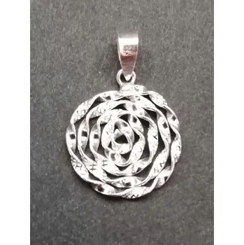 Přívěsek Kruh vypletený - stříbrný přívěsek