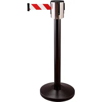 parkovací zábrana Zahrazovací sloupek 10 m, černá – červená / bílá, BASIC