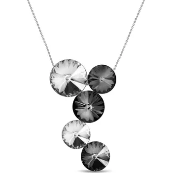 Náhrdelník Náhrdelník se Swarovski Elements Lollipop NK1122CSN Silver Night