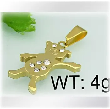 Přívěsek Malé prasátko z oceli - přívěsek ve zlaté barvě