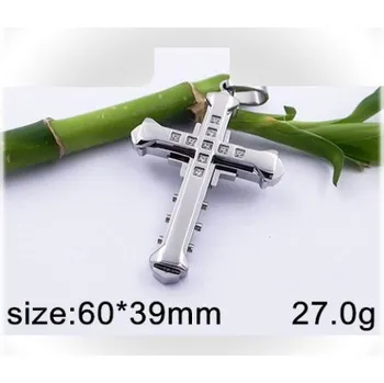 Přívěsek Ocelový přívěsek - 60x39mm - kříž