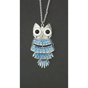 Náhrdelník Světle modrá sova - přívěsek