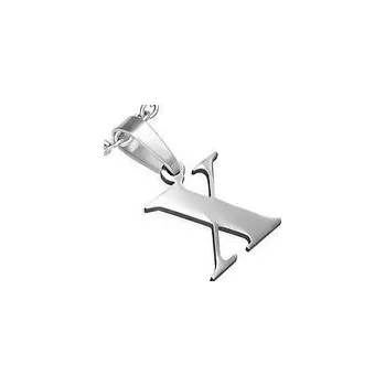 Přívěsek Písmeno X - přívěsek z oceli