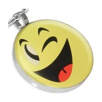 Přívěsek Smějící se smajlík - ocelový přívěsek