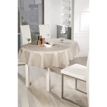 ubrus Ubrus na stůl Oslo PEYER SYNTEX oválný pískový 140 x 190 cm