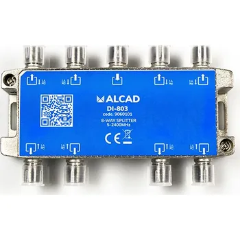 Anténní zesilovač Alcad DI-803 rozbočovač, 8 výstupy, 13 dB, DC pass