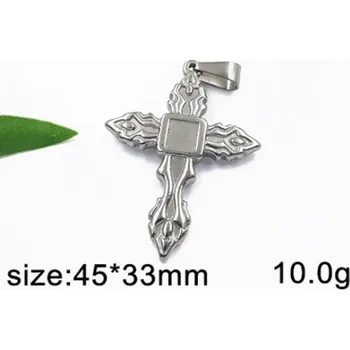 Přívěsek Kříž - 45x33mm - ocelový přívěsek