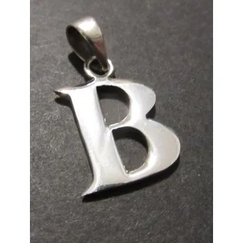 Přívěsek Písmeno B - přívěsek ze stříbra