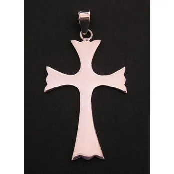 Přívěsek Velký trojlistý kříž - stříbrný přívěsek