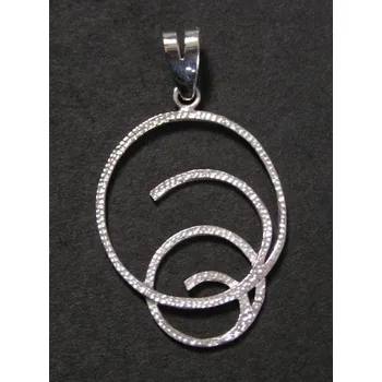 Přívěsek Kruhovitá abstrakce - stříbrný přívěsek