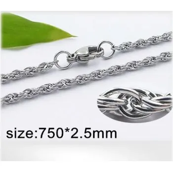 Řetízek Ocelový náhrdelník - Hmotnost: 11.2 g, 750*2.5mm