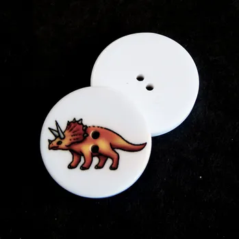 Knoflík GU578, Knoflík plastový, DINOSAURUS, 32" / 1 kus