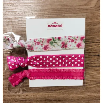 NANAMI sada gumičkových náramků Fuchsia