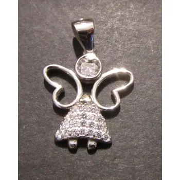 Přívěsek Anděl - přívěsek ze stříbra vykládaný umělými mikrozirkony