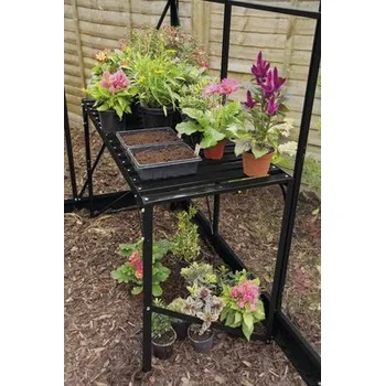 Zahradní stůl Stůl Vitavia hliníkový 121 x 54 x 76 cm jednopodlažní černý