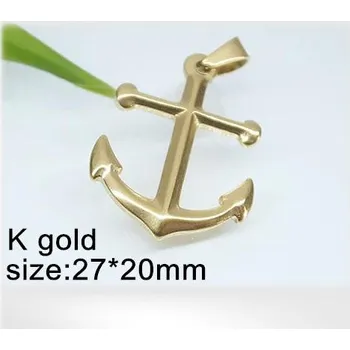 Přívěsek Kotva - ocelový přívěsek s PVD pozlacením