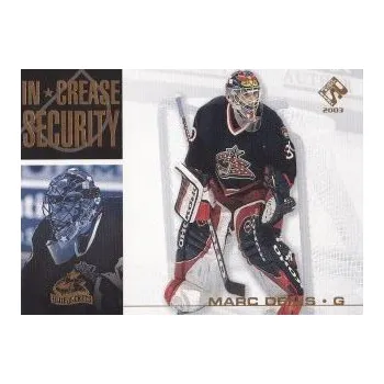 Sběratelská karetní hra insert karta MARC DENIS 02-03 Private Stock Reserve In Crease Security číslo 6