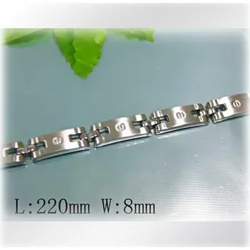 Řetízek Ocelový náramek na ruku - délka 220mm a šířka 8mm