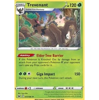 Karetní hra Pokémon LOR 017/196 Trevenant - Lost Origin Stav: Near Mint, Verze: HOLO