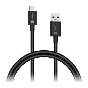 Datový kabel CONNECT IT Wirez USB-C (Type C) -> USB-A, USB 3.1 Gen 1, černá, 2 m