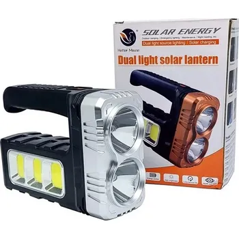 RUČNÍ SVÍTILNA S USB NABÍJEČKOU A SOLÁRNÍM PANELEM