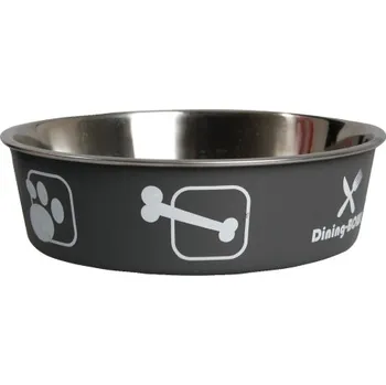 Miska pro psa Miska nerez s plast. opláštěním Karlie 12 cm 300 ml, šedá
