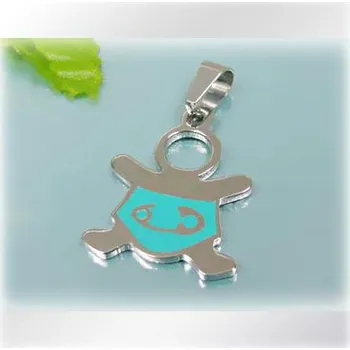 Přívěsek Člověk se sichrhajskou na tričku - ocelový přívěsek