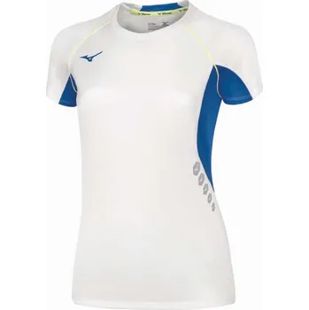 Dámské tričko Dámské sportovní tričko Mizuno Premium JPN Tee/Whiite/Royal Velikost: XS