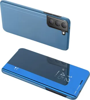 Pouzdro na mobilní telefon MG Clear View pro Samsung Galaxy S21 FE modré