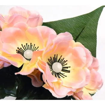 umělá květina Květinový svazek, SASANKA (ANEMONE), mix 6 barev, 30 cm, 1ks